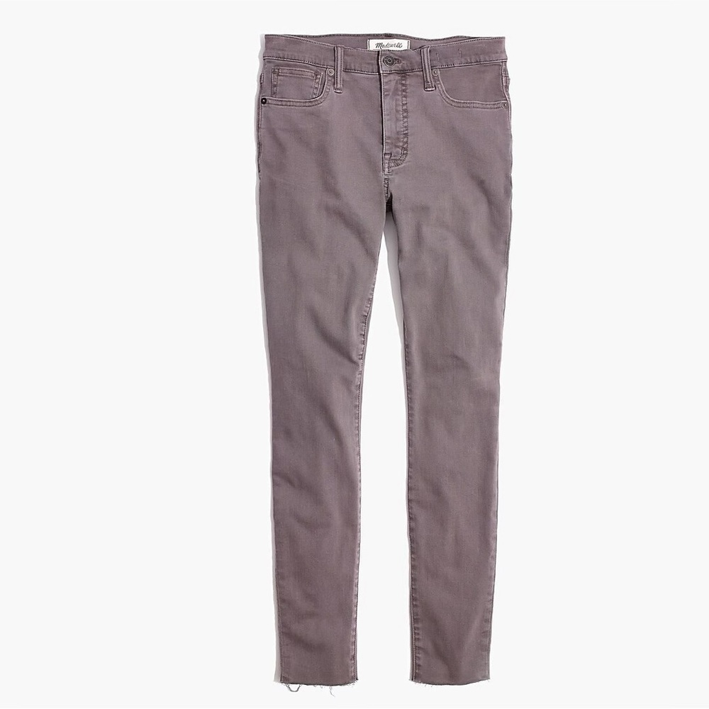 Madewell Tall 9” High-Rise Skinny Jeans in Raw Hem Garment-Dyed Edition